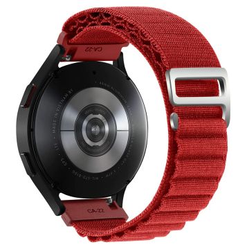 KALEBOL KLB-GSNL-001 Samsung Galaxy Watch3 45 mm / Huawei Watch GT4 46 mm klokkerem 22 mm nylonarmbånd - Rød