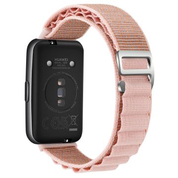 KALEBOL KLB-GSNL-001 Huawei Band 7 Håndleddsbånd justerbare pustende stropper i nylon - Rosa