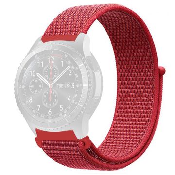 KALEBOL KLB-NLHH-001 Samsung Galaxy Watch3 45 mm / Huawei Watch GT4 46 mm klokkerem 22 mm nylonarmbånd - Rød