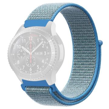 KALEBOL KLB-NLHH-001 Samsung Galaxy Watch3 45 mm / Huawei Watch GT4 46 mm klokkerem 22 mm nylonarmbånd - Innsjøblå