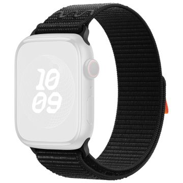 KALEBOL Apple Watch Series 41mm - 40mm - 38mm Universal Watchband Nylon Strap - Dyp Svart