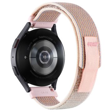 KALEBOL KLB-YJNLHH-001 Samsung Galaxy Watch6 / Watch6 Classic nylonremmer 20 mm klokkerem med løkkefeste - Rosa