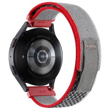 KALEBOL KLB-YJNLHH-001 Samsung Galaxy Watch3 45mm / Huawei Watch GT4 46mm Armbåndsarmbånd Sport Strap 22mm - Rød + Grå