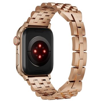 Apple Watch Series 41mm - 40mm - 38mm Universal metallklokkearmbånd - Rose Gull