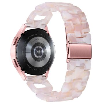 Samsung Galaxy Watch 5 40mm / 44mm / Watch 5 Pro 45mm Smart Watch D-formet harpiksarmbånd - Rosa Blomst