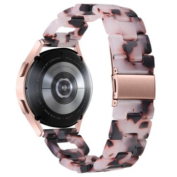 Samsung Galaxy Watch 5 40mm / 44mm / Watch 5 Pro 45mm Smart Watch D-formet harpiksarmbånd - Rosa + Svart