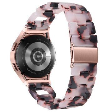 Harpiksrem Samsung Galaxy Watch6 40mm / 44mm / Watch6 Classic 43mm / 47mm D-formet armbånd - Rosa + Svart