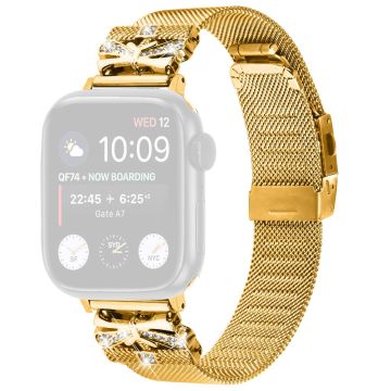 Apple Watch Series 41mm - 40mm - 38mm Rhinestone Decor Watch Band - Gull