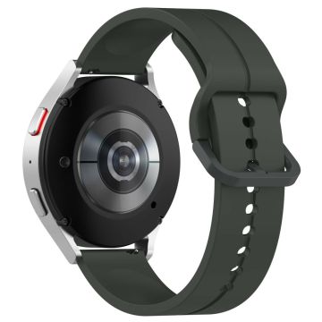 Samsung Galaxy Watch6 Classic 43 mm / 47 mm silikonklokkerem 20 mm justerbar håndleddsrem - Mørkegrå