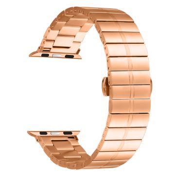 Apple Watch Series 41mm - 40mm - 38mm Universal rustfritt stålrem - Rose Gull