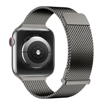 DUX DUCIS Milanese Pro Series Apple Watch Series 41mm - 40mm - 38mm Mesh Straps Magnetic - Grafitt