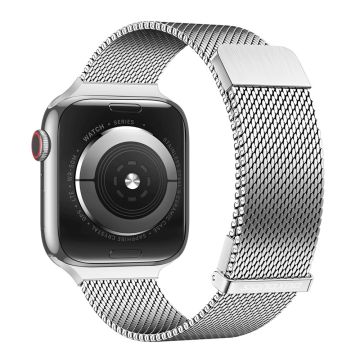 DUX DUCIS Milanese Pro Series Apple Watch Series 41mm - 40mm - 38mm Mesh Straps Magnetic - Sølv