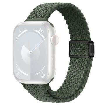 Apple Watch Series 41mm - 40mm - 38mm Armbånd med magnetisk spenne - Mørk Olivengrønn