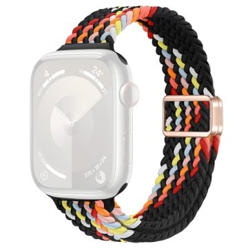 Apple Watch Series 41mm - 40mm - 38mm Armbånd med magnetisk spenne - Svart Regnbue