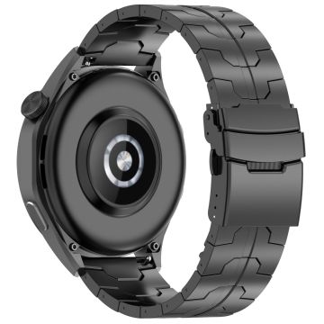 Samsung Galaxy Watch3 45mm / Huawei Watch GT 4 46mm Armbånd 22mm Titanium Alloy Watch Armbånd - Svart