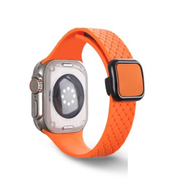 Apple Watch Series 41mm - 40mm - 38mm Armbånd med vevd tekstur - Oransje