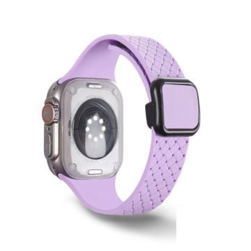 Apple Watch Series 41mm - 40mm - 38mm Armbånd med vevd tekstur - Lavendel