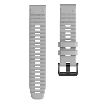 KALEBOL KLB-LWGJ-001 Garmin Fenix 7 / 7 Pro 22 mm klokkerem med konkav prikk i silikon - Grå