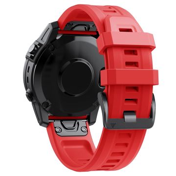 KALEBOL KLB-LWGJ-001 Garmin Fenix 7 / 7 Pro Strap Replacement QuickFit 22mm Silicone Watch Band - Rød