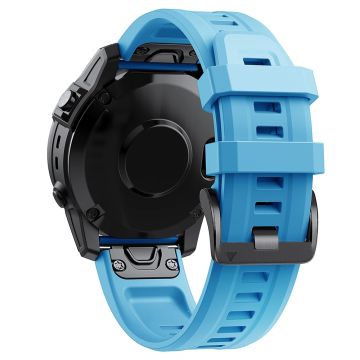 KALEBOL KLB-LWGJ-001 Garmin Fenix 7 / 7 Pro Strap Replacement QuickFit 22mm Silicone Watch Band - Himmelblå