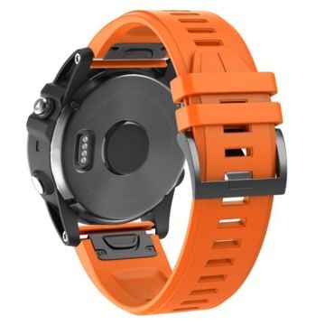 KALEBOL KLB-PWGJ-001 Garmin Fenix 7 / 7 Pro Silikon erstatningsrem QuickFit 22 mm klokkerem - Oransje