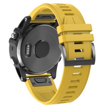 KALEBOL KLB-PWGJ-001 Garmin Fenix 7 / 7 Pro Silikon erstatningsrem QuickFit 22 mm klokkerem - Gul