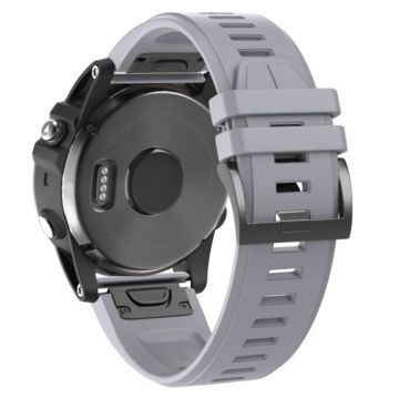 KALEBOL KLB-PWGJ-001 Garmin Fenix 7 / 7 Pro Silikon erstatningsrem QuickFit 22 mm klokkerem - Grå