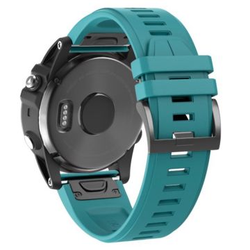 KALEBOL KLB-PWGJ-001 Garmin Fenix 7 / 7 Pro Silikon erstatningsrem QuickFit 22 mm klokkerem - Mørkegrønn