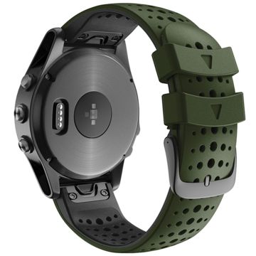 KALEBOL KLB-SSYKGJ-001 Garmin Fenix 7 / 7 Pro-klokkearmbånd Dual Color QuickFit 22 mm erstatningsrem - Militærgrønn