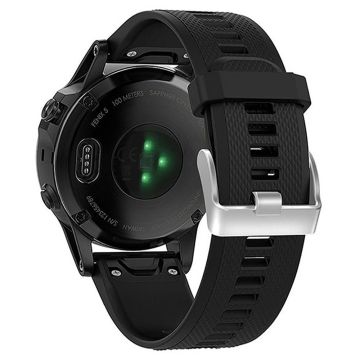 KALEBOL KLB-LWGJ-001 Garmin Fenix 7 / 7 Pro Armbånd QuickFit 22 mm klokkerem med rutenettstruktur - Svart