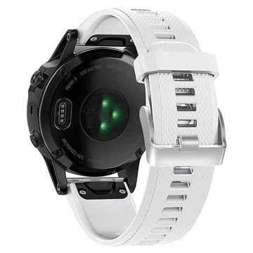 KALEBOL KLB-LWGJ-001 Garmin Fenix 7 / 7 Pro Armbånd QuickFit 22 mm klokkerem med rutenettstruktur - Hvit