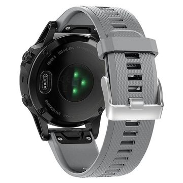 KALEBOL KLB-LWGJ-001 Garmin Fenix 7 / 7 Pro Armbånd QuickFit 22 mm klokkerem med rutenettstruktur - Grå