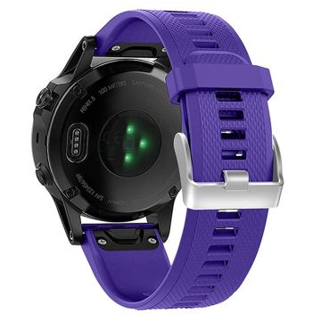 KALEBOL KLB-LWGJ-001 Garmin Fenix 7 / 7 Pro Armbånd QuickFit 22 mm klokkerem med rutenettstruktur - Lilla