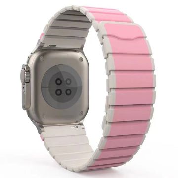 KALEBOL KLB-SSCXGJ-001 Rem Apple Watch Series 41mm - 40mm - 38mm Magnetisk silikonbånd - Rosa