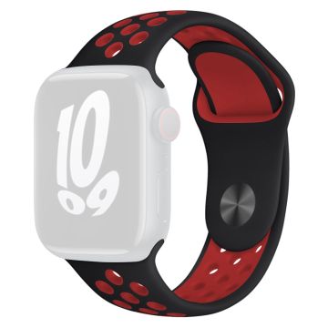 KALEBOL Størrelse S / M Apple Watch Series 41mm - 40mm - 38mm Silikonarmbånd - Svart + Rød