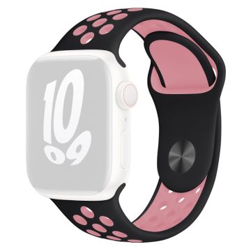 KALEBOL Størrelse S / M Apple Watch Series 41mm - 40mm - 38mm Silikonarmbånd - Svart + Rosa