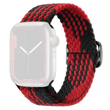 KALEBOL KLB - BZNL - 001 Apple Watch Series 41mm - 40mm - 38mm Nylon Watch Band - Svart + Rød