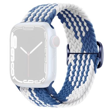 KALEBOL KLB - BZNL - 001 Apple Watch Series 41mm - 40mm - 38mm Nylon Watch Band - Blå + Hvit