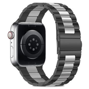 KALEBOL Apple Watch Series 41mm - 40mm - 38mm Armbånd i rustfritt stål - Svart + Sølv