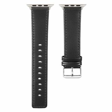 KALEBOL Apple Watch Series 41mm - 40mm - 38mm Armbåndsrem i ekte kuskinn - Svart