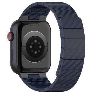 KALEBOL KLB-XWCX-001 Apple Watch Series 41mm - 40mm - 38mm Magnetic Bump Resistant Watch Band - Midnattsblå