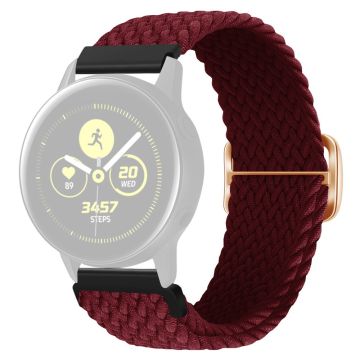 KALEBOL KLB-BZNL-001 Samsung Galaxy Watch3 45 mm / Watch 46 mm klokkerem 22 mm nylonrem - Vinrød