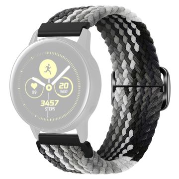 KALEBOL KLB-BZNL-001 Samsung Galaxy Watch6 Classic 43mm / 47mm Watch Bnad 20mm Nylon Replacement Strap - Svart Grå