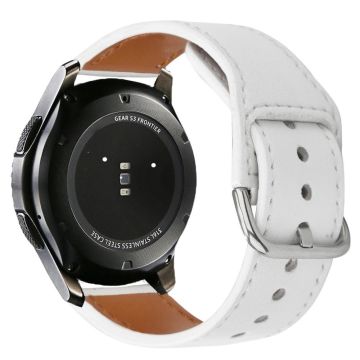 KALEBOL KLB-KCPU-001 Samsung Galaxy Watch 46 mm / Huawei Watch 4 Pro 22 mm smartklokkearmbånd i vegansk lær - Hvit