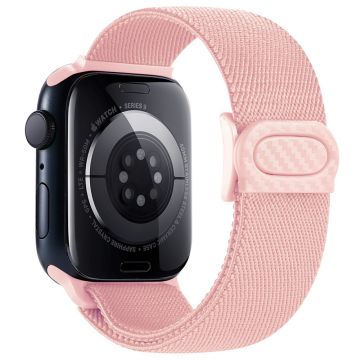 Apple Watch Series 41mm - 40mm - 38mm Elastisk nylonarmbånd - Rosa