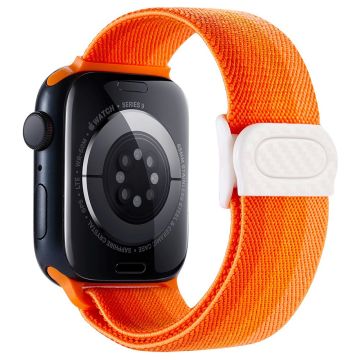 Apple Watch Series 41mm - 40mm - 38mm Elastisk nylonarmbånd - Gradient Oransje