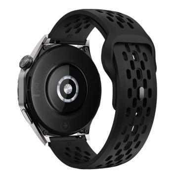 Garmin vivoactive 5 / Venu 2 Plus Silikonklokkebånd 20 mm hul justerbar rem - Svart