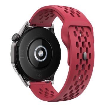 Garmin vivoactive 5 / Venu 2 Plus Silikonklokkebånd 20 mm hul justerbar rem - Rød