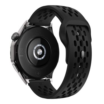 Garmin Venu 3 / Venu 2 / Vivoactive 4 22 mm klokkerem hul silikonarmbånd - Svart