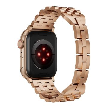 Apple Watch Series 41mm - 40mm - 38mm 5-Bead metallrem - Rose Gull